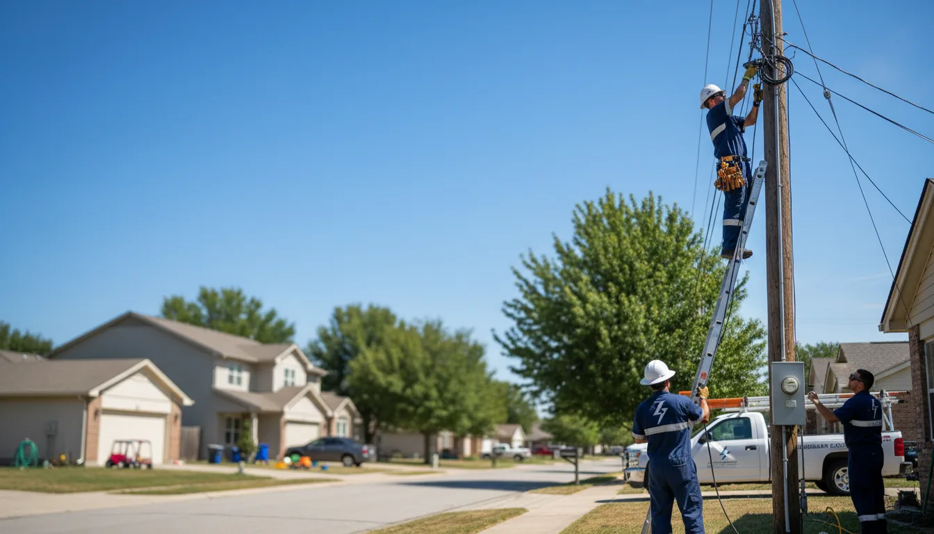 Residential electrician providing installation services in Bynum, TX